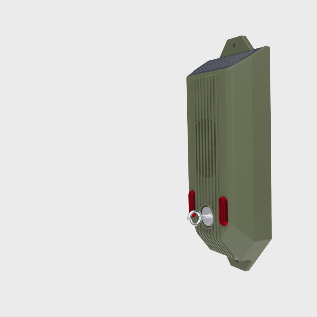 TACTIKO Trip Wire Alarm - 80Ft Kevlar Wire, 129 dB Siren, Solar & Cable Charging